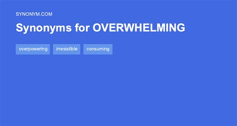 overwhelming odds meaning|overwhelming adjective .